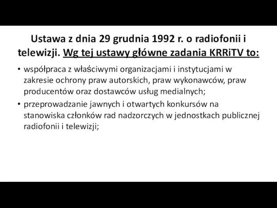 Ustawa z dnia 29 grudnia 1992 r. o radiofonii i