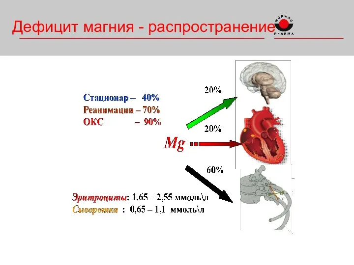 Дефицит магния - распространение