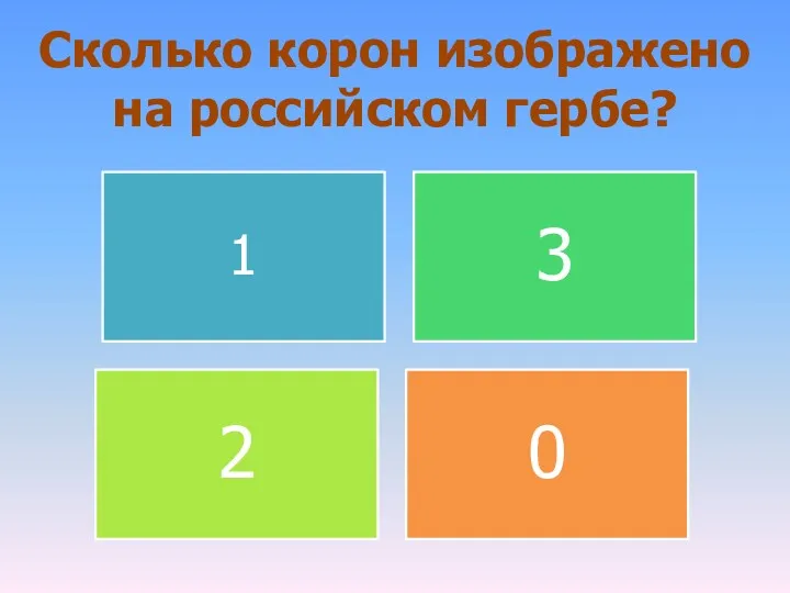 Сколько корон изображено на российском гербе?