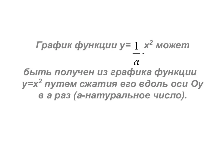 График функции у= x2 может быть получен из графика функции