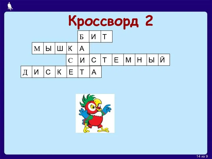 Кроссворд 2 Б К А Т И И С С