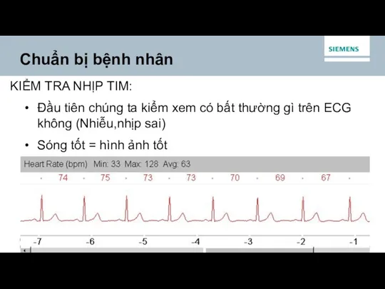 KIỂM TRA NHỊP TIM: Đầu tiên chúng ta kiểm xem có bất thường