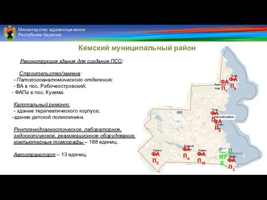 Кемский муниципальный район Министерство здравоохранения Республики Карелия . Реконструкция здания