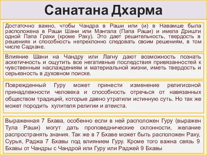 Санатана Дхарма Достаточно важно, чтобы Чандра в Раши или (и)