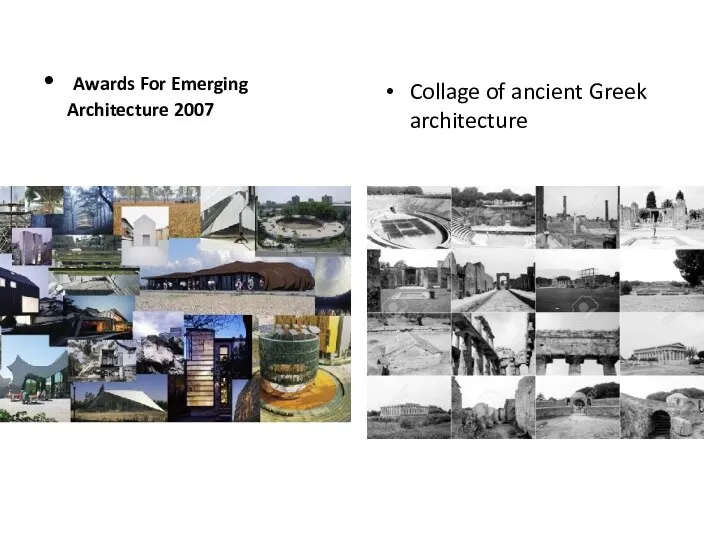 Awards For Emerging Architecture 2007 Collage of ancient Greek architecture