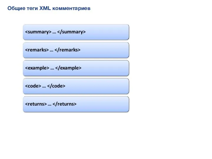 Общие теги XML комментариев