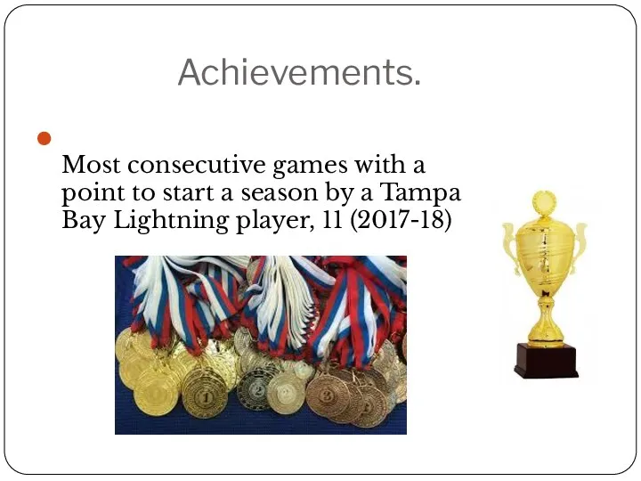 Achievements. Most consecutive games with a point to start a