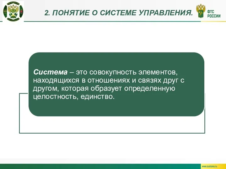 2. ПОНЯТИЕ О СИСТЕМЕ УПРАВЛЕНИЯ.