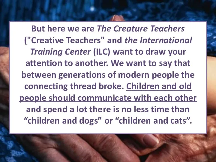 But here we are The Creature Teachers ("Creative Teachers" and