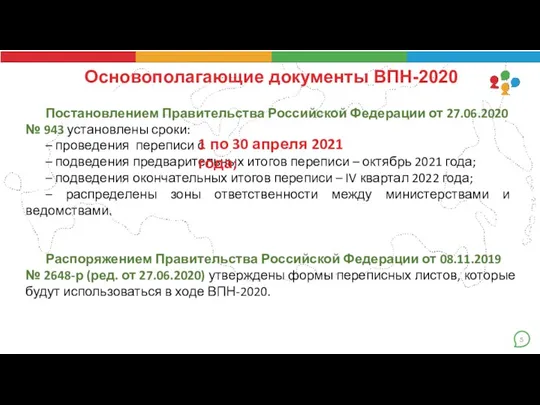 5 Основополагающие документы ВПН-2020 Постановлением Правительства Российской Федерации от 27.06.2020