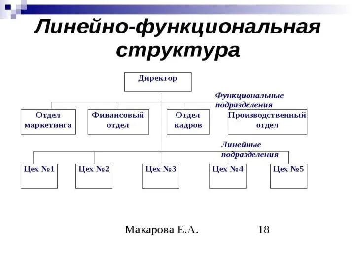 Проблемы делегирования полномочий в ООО «Венец» Линейно-функциональная структура