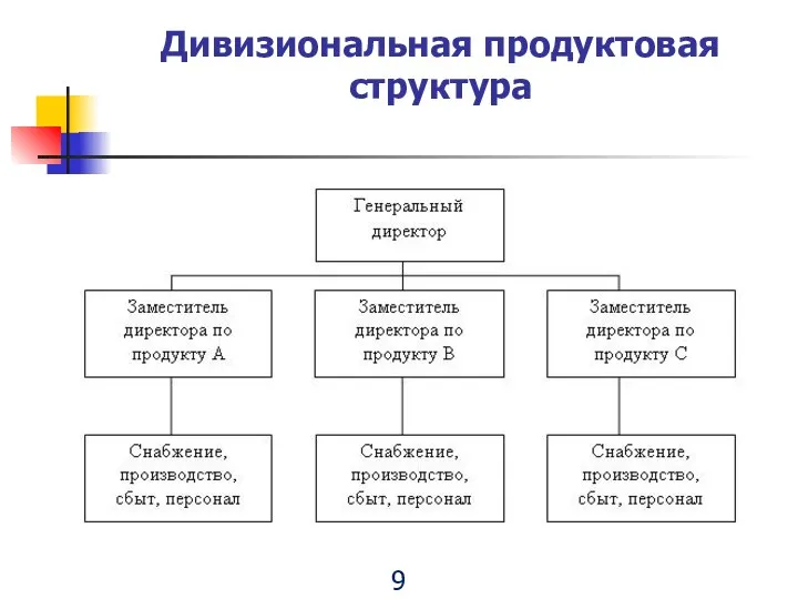 9 Дивизиональная продуктовая структура