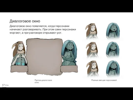 Диалоговое окно 17 Отто Эрика Диалоговое окно появляется, когда персонажи