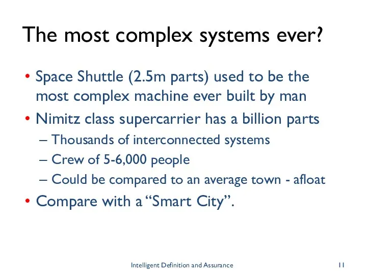 The most complex systems ever? Space Shuttle (2.5m parts) used to be the