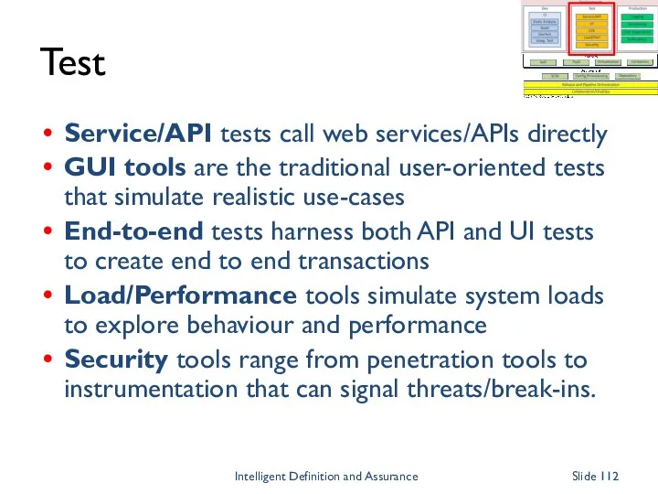 Test Service/API tests call web services/APIs directly GUI tools are the traditional user-oriented