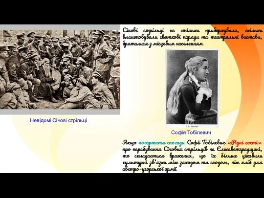 Січові стрільці не стільки приборкували, скільки влаштовували святкові паради та