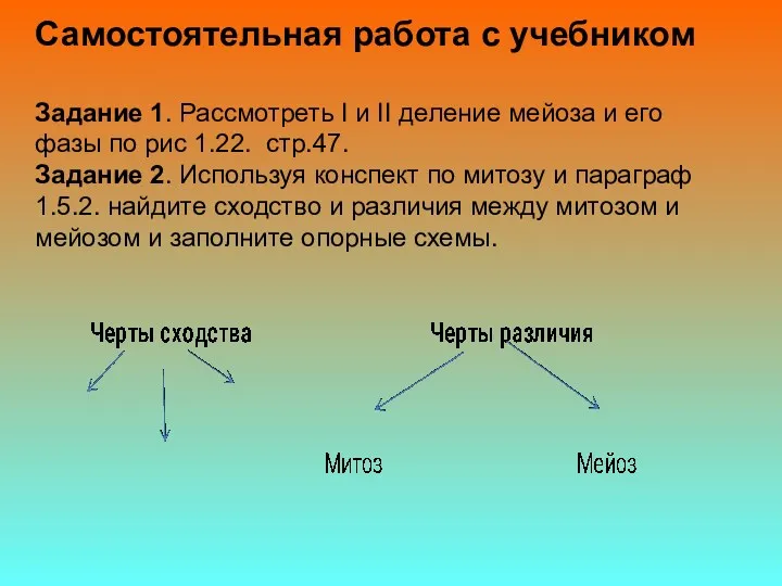 Самостоятельная работа с учебником Задание 1. Рассмотреть I и II