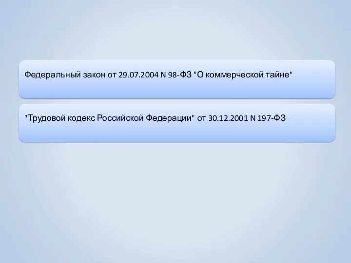 Федеральный закон от 29.07.2004 N 98-ФЗ "О коммерческой тайне" "Трудовой