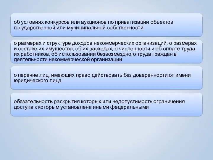 об условиях конкурсов или аукционов по приватизации объектов государственной или