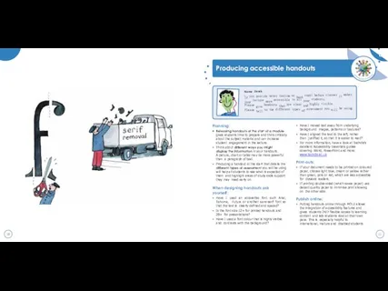 Planning: Releasing handouts at the start of a module gives