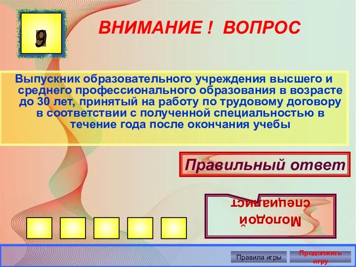 ВНИМАНИЕ ! ВОПРОС Выпускник образовательного учреждения высшего и среднего профессионального