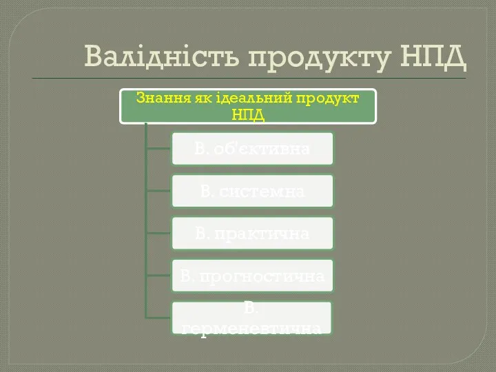 Валідність продукту НПД