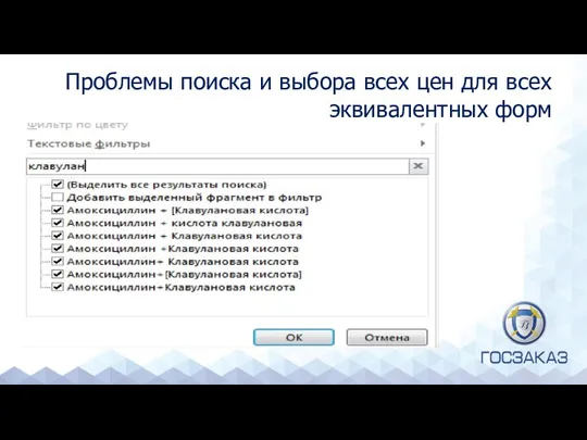 Проблемы поиска и выбора всех цен для всех эквивалентных форм