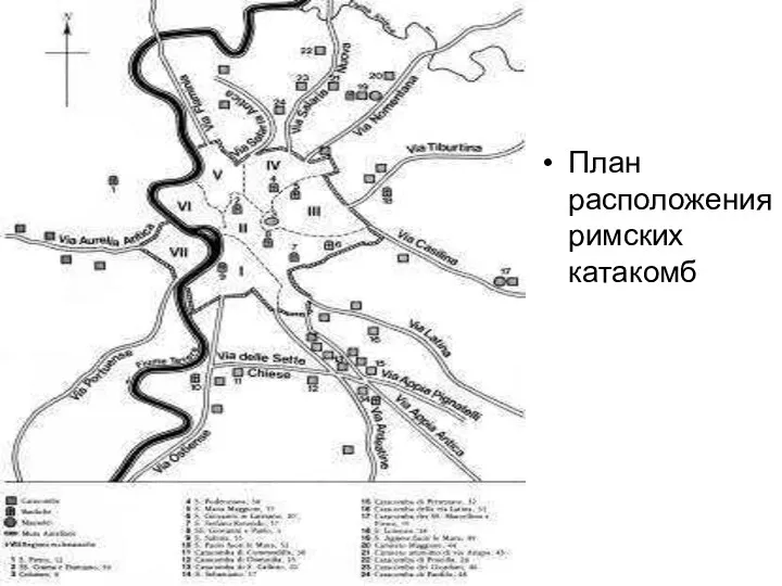 План расположения римских катакомб