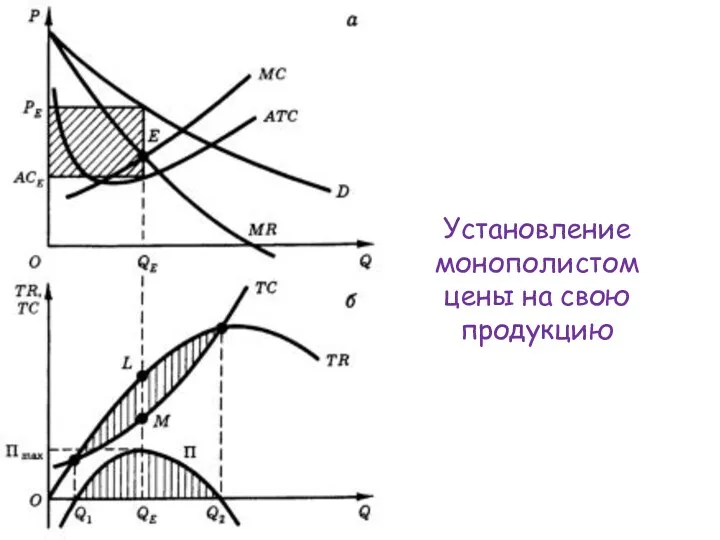 Установление монополистом цены на свою продукцию