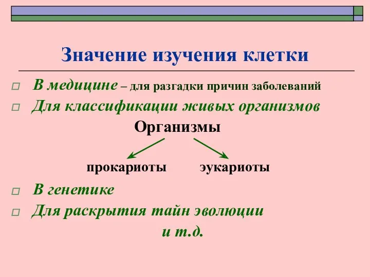 Значение изучения клетки В медицине – для разгадки причин заболеваний