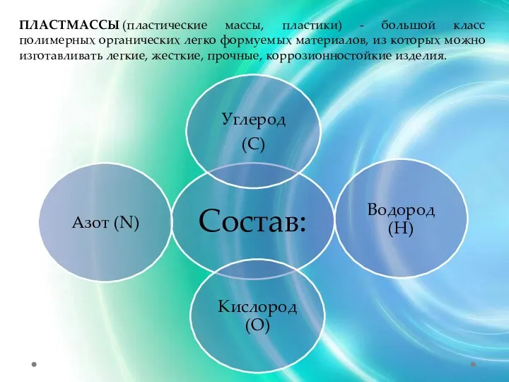 ПЛАСТМАССЫ (пластические массы, пластики) - большой класс полимерных органических легко