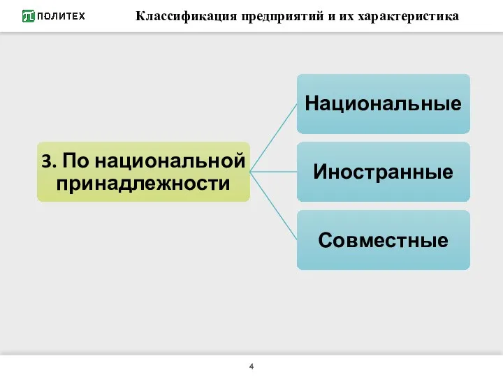 Классификация предприятий и их характеристика