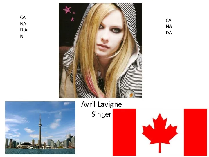 Avril Lavigne Singer CANADIAN CANADA