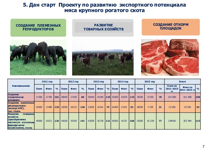 5. Дан старт Проекту по развитию экспортного потенциала мяса крупного рогатого скота