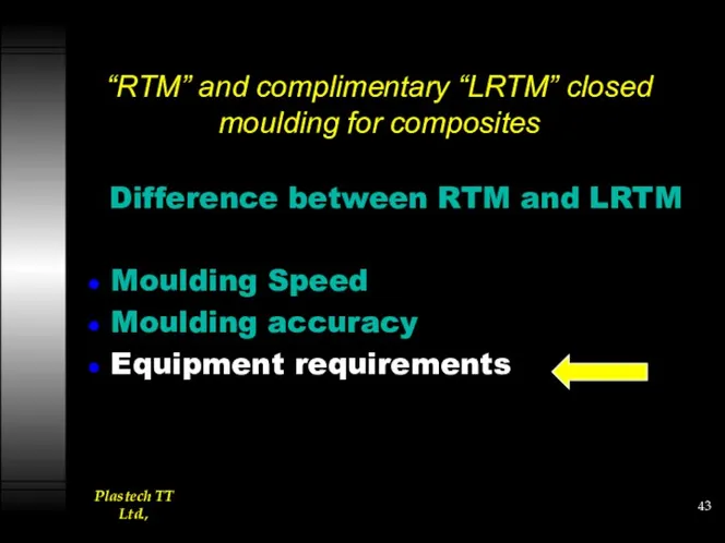 “RTM” and complimentary “LRTM” closed moulding for composites Difference between RTM and LRTM