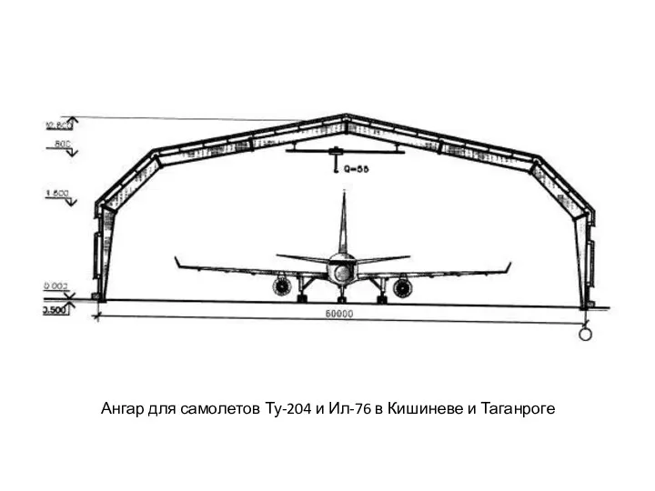 Ангар для самолетов Ту-204 и Ил-76 в Кишиневе и Таганроге