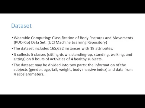 Dataset Wearable Computing: Classification of Body Postures and Movements (PUC-Rio)