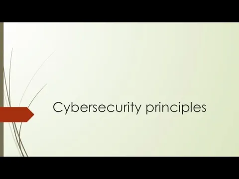 Cybersecurity principles