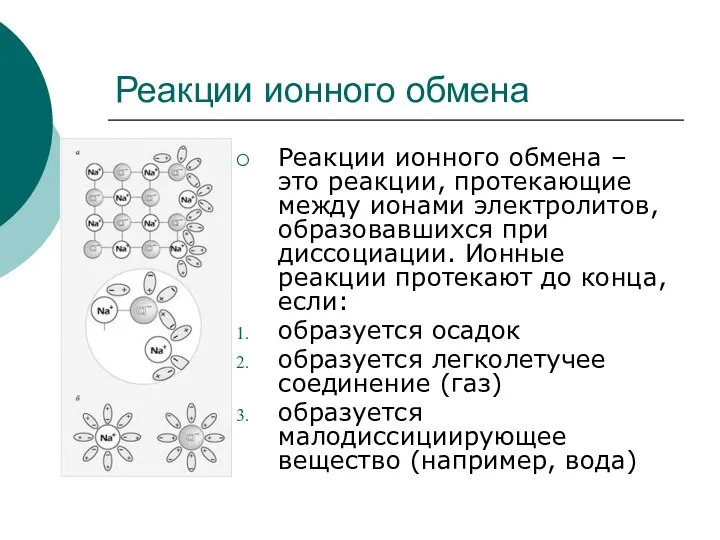 Реакции ионного обмена Реакции ионного обмена – это реакции, протекающие