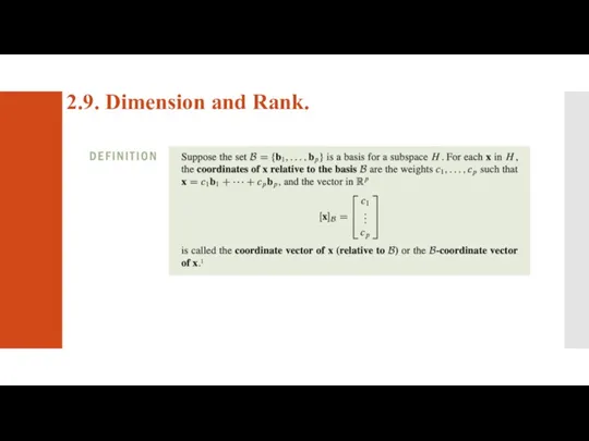 2.9. Dimension and Rank.