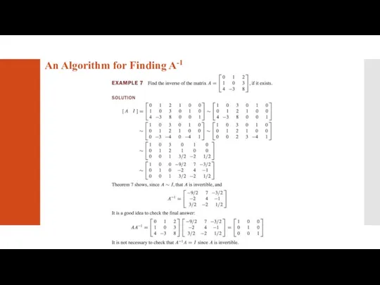 An Algorithm for Finding A-1