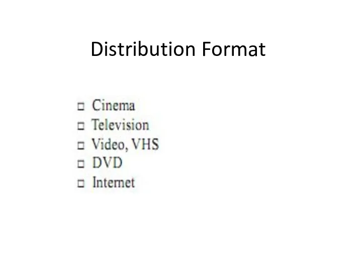 Distribution Format