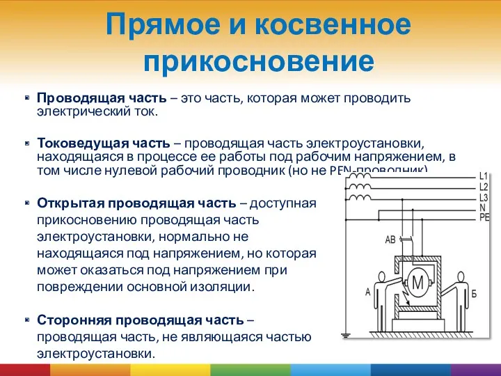 Проводящая часть – это часть, которая может проводить электрический ток.