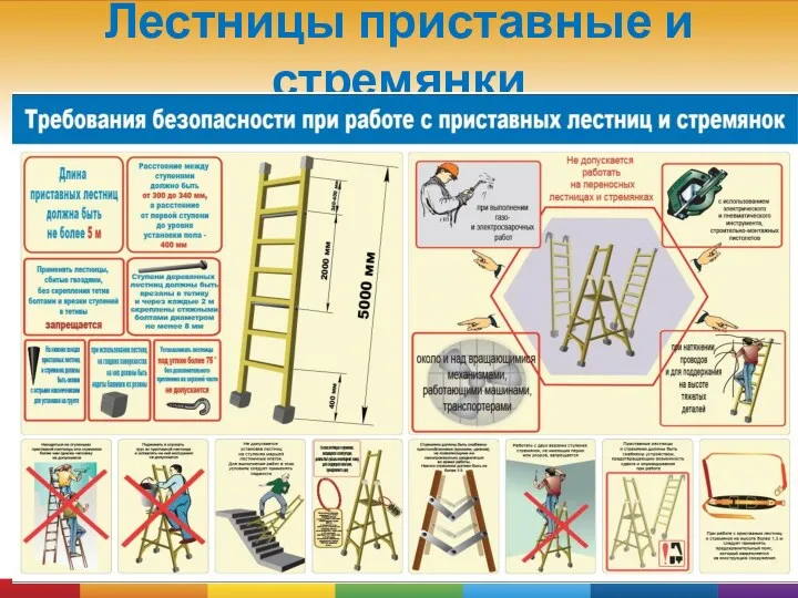 Лестницы приставные и стремянки