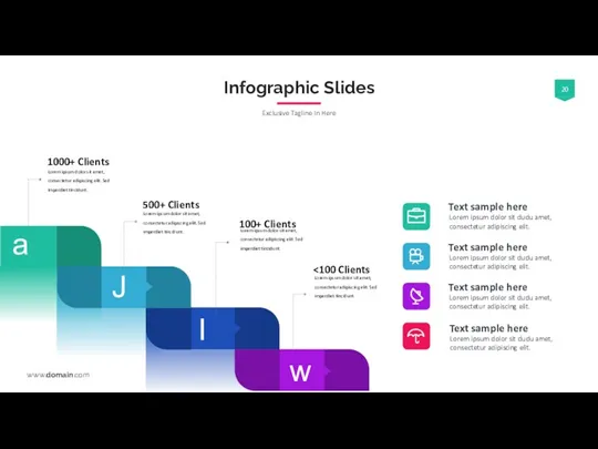 Infographic Slides Exclusive Tagline In Here a J I w