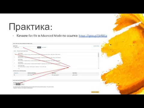 Практика: Качаем flat file в Advanced Mode по ссылке: https://goo.gl/jbRBEp