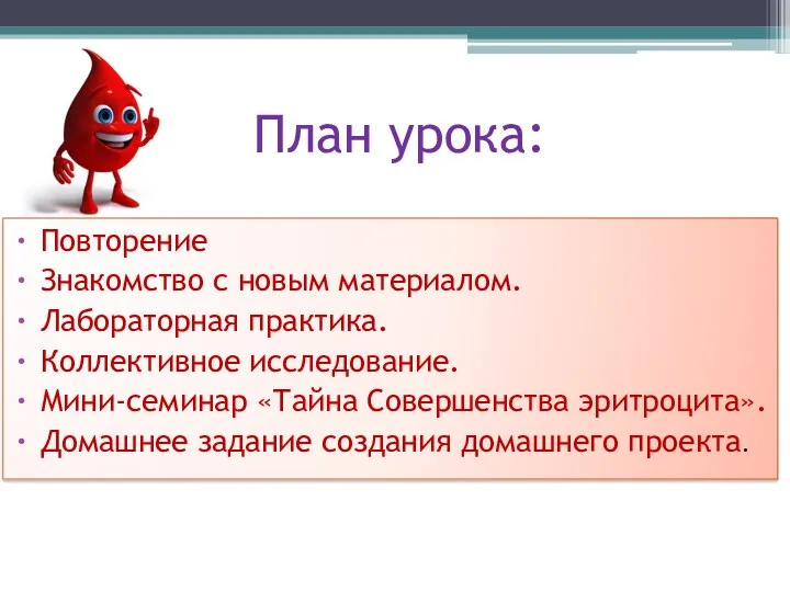 План урока: Повторение Знакомство с новым материалом. Лабораторная практика. Коллективное