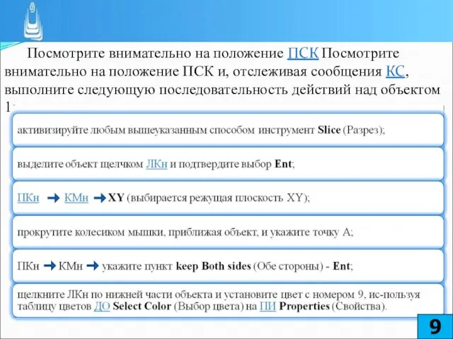 Посмотрите внимательно на положение ПСК Посмотрите внимательно на положение ПСК и, отслеживая сообщения