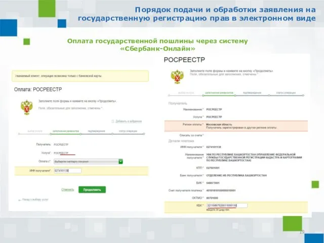 Оплата государственной пошлины через систему «Сбербанк-Онлайн» Порядок подачи и обработки