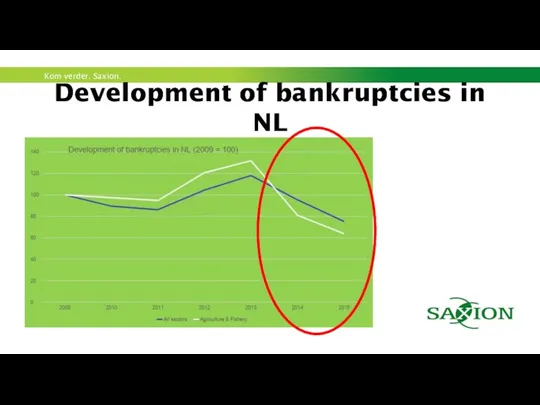 Development of bankruptcies in NL